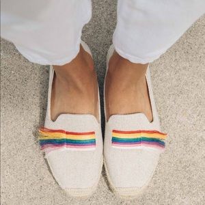 Soludos platform rainbow espadrille smoking slip